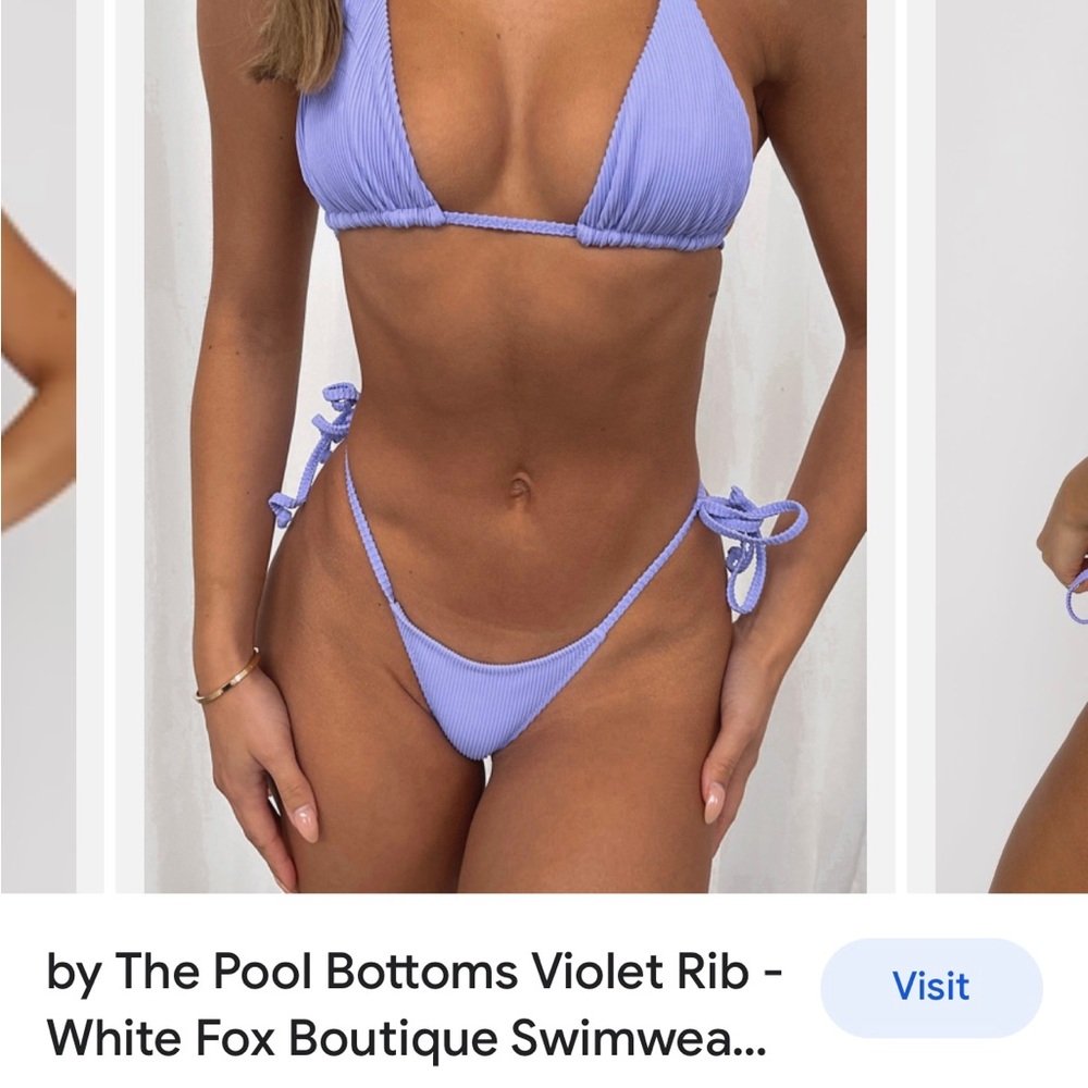 WHITE FOX BOUTIQUE NWT. By the pool ribbed bottoms. Purple